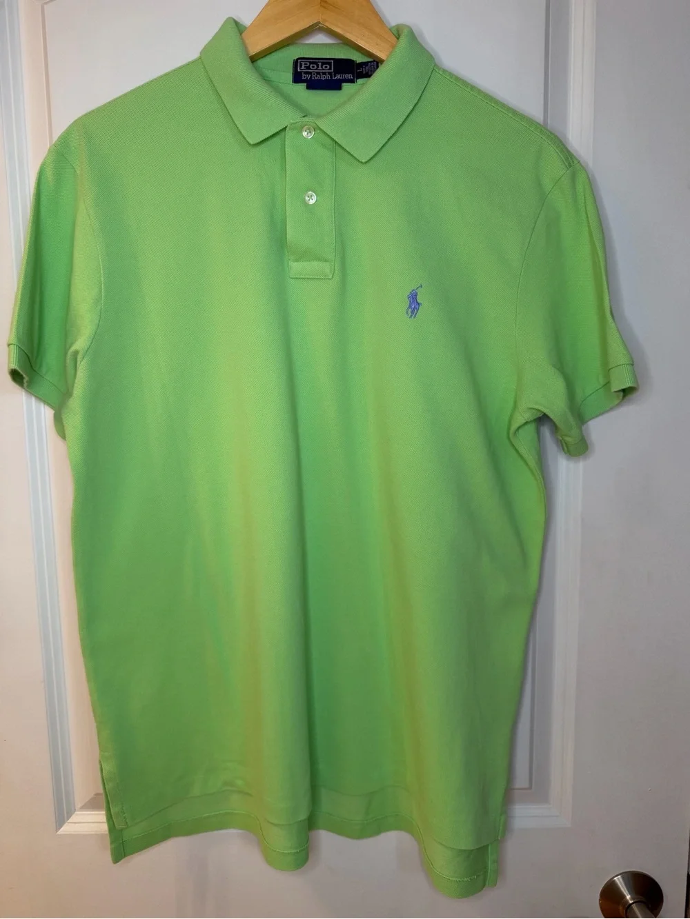 Polo by Ralph Lauren Men’s Slim Fit Lime Green Polo Shirt, size L